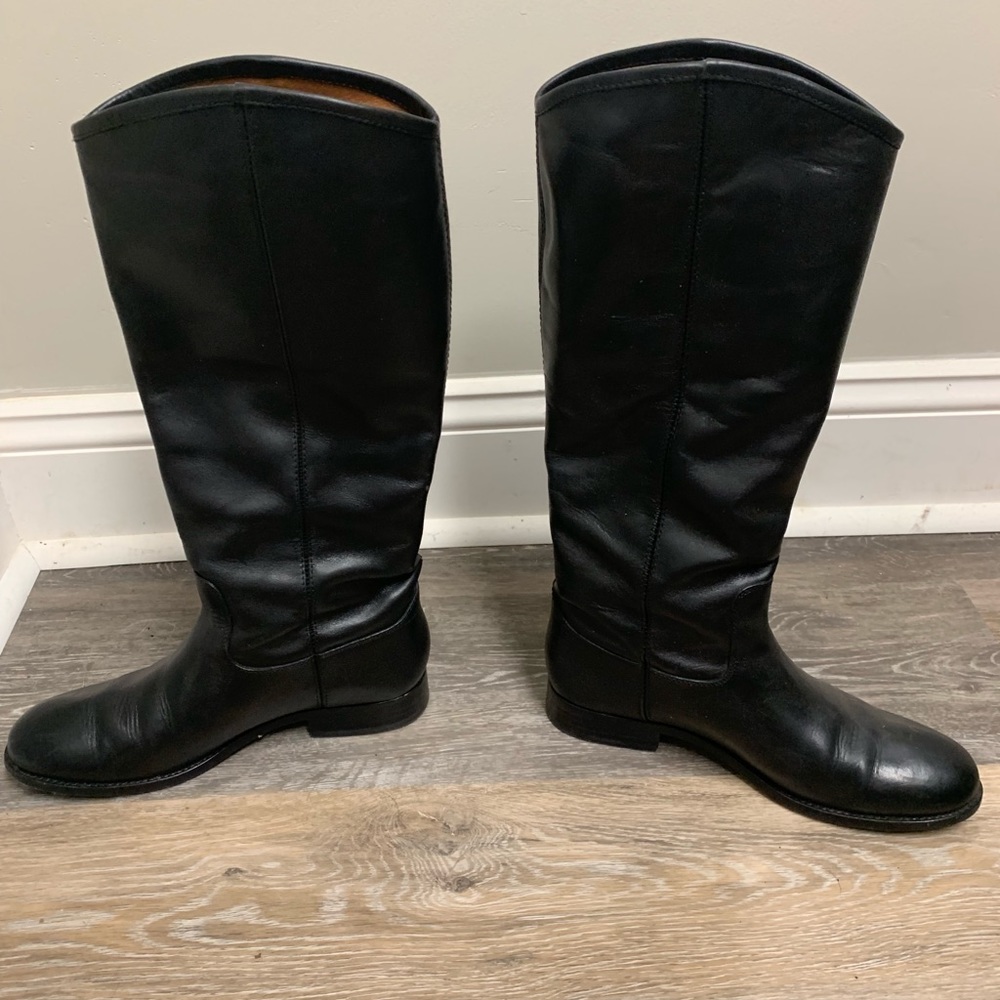 Frye Tall Black Riding Boots